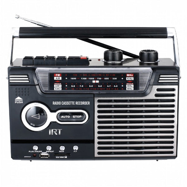 Radio Cassette Irt Bluetooth fm usb sd vintage