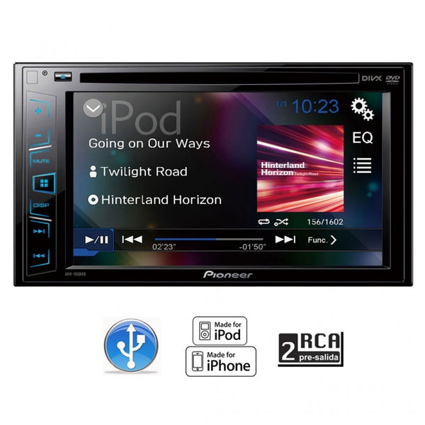 Radio Pioneer AVH-195DVD Double Din DVD Pantalla 6.2"