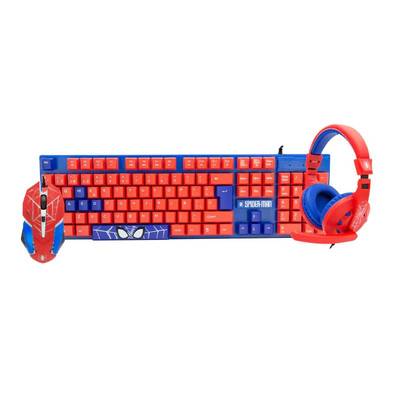 Kit Gamer Marvel SpiderMan 3 en 1 Teclado Mouse Audifonos