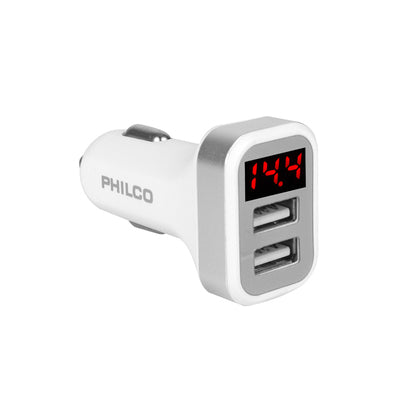 Cargador Auto Dbole USB Philco con Pantalla