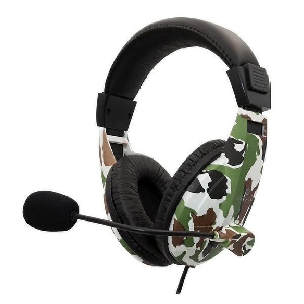 Audifonos Gamer Ultra Army 3.5mm Camuflaje Verde