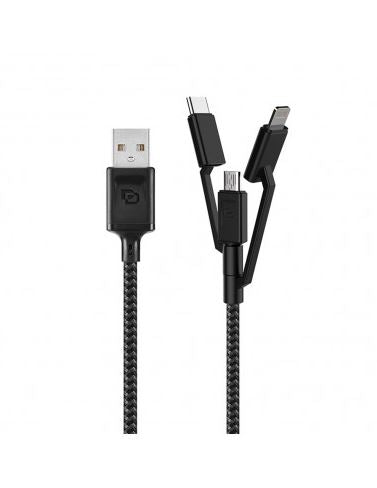 Cable 3-en-1 1.5 Mt Rugged Dusted