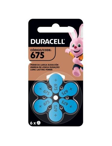 DURACELL PILA AUDITIVA D675x6 1,45 Volt