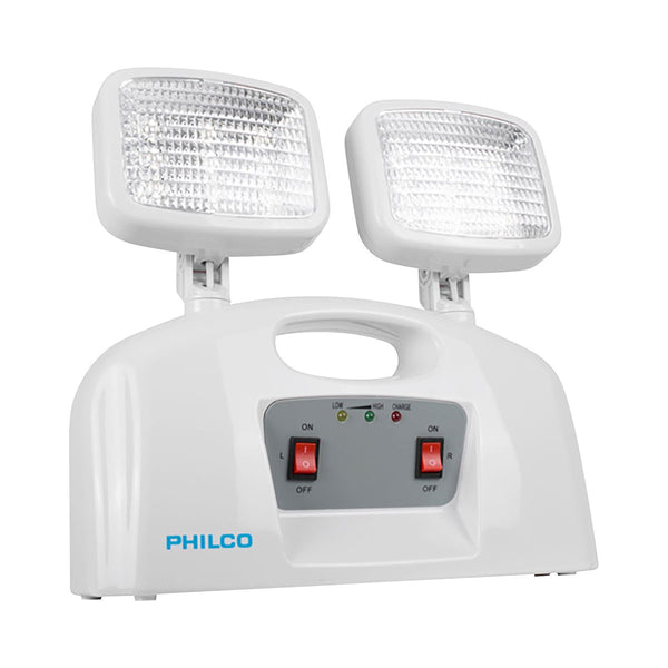 Lámpara De Emergencia 2 Focos 9 Led Philco