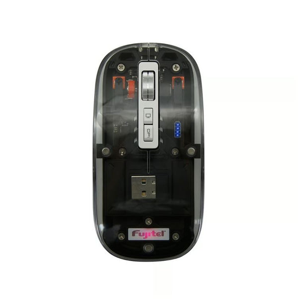 Mouse Inalámbrico Fujitel Crystal 24g Bt Negro