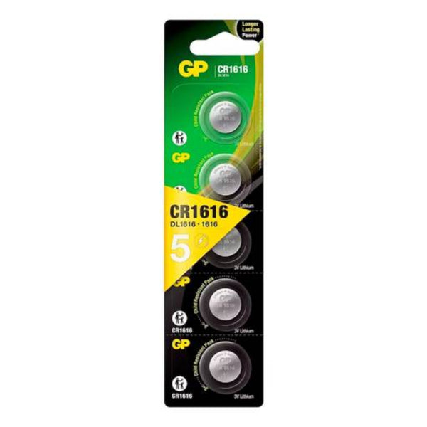 Blíster de 5 Pilas GP de LITIO 3V GP CR1616