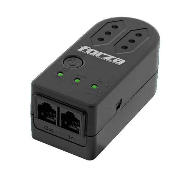 Protector Forza de Voltaje 2 tomas CAP 1500W giratorio negro
