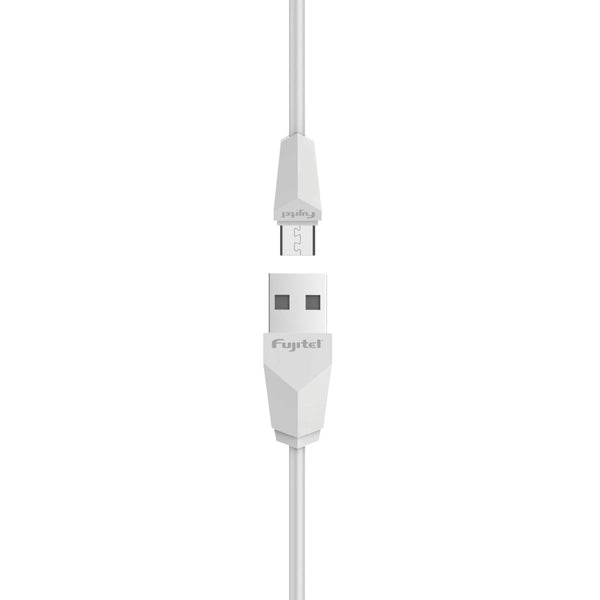 Cable USB-MICRO USB Blanco marca Fujitel