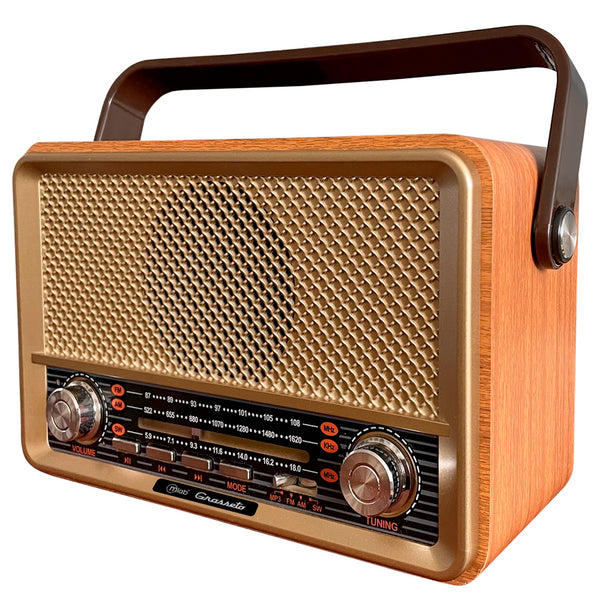 Radio Portátil Bluetooth Retro Grosseto Mlab 9142
