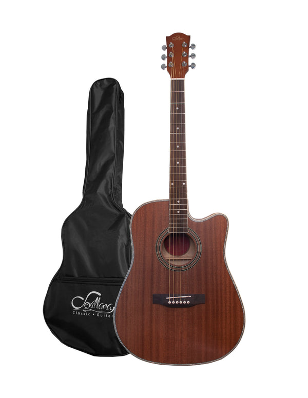 Guitarra Sevillana Electroacústica 41'' Con Funda Matte
