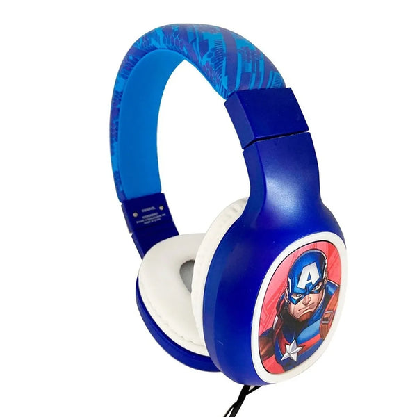 Audífonos Marvel Capitán América Teen Micrófono Electrotom Over-Ear