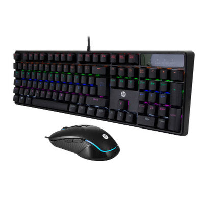 Kit Combo Teclado Mecánico Mouse Gamer HP GM200 Rgb