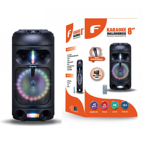 Parlante Karaoke Fujitel 8  Inalambrico Fx