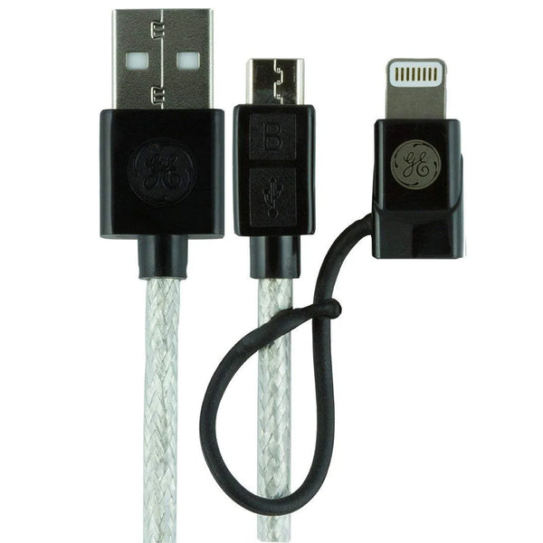 Cable 2 en 1 Micro USB Adaptador Lightning 0.90 Mts