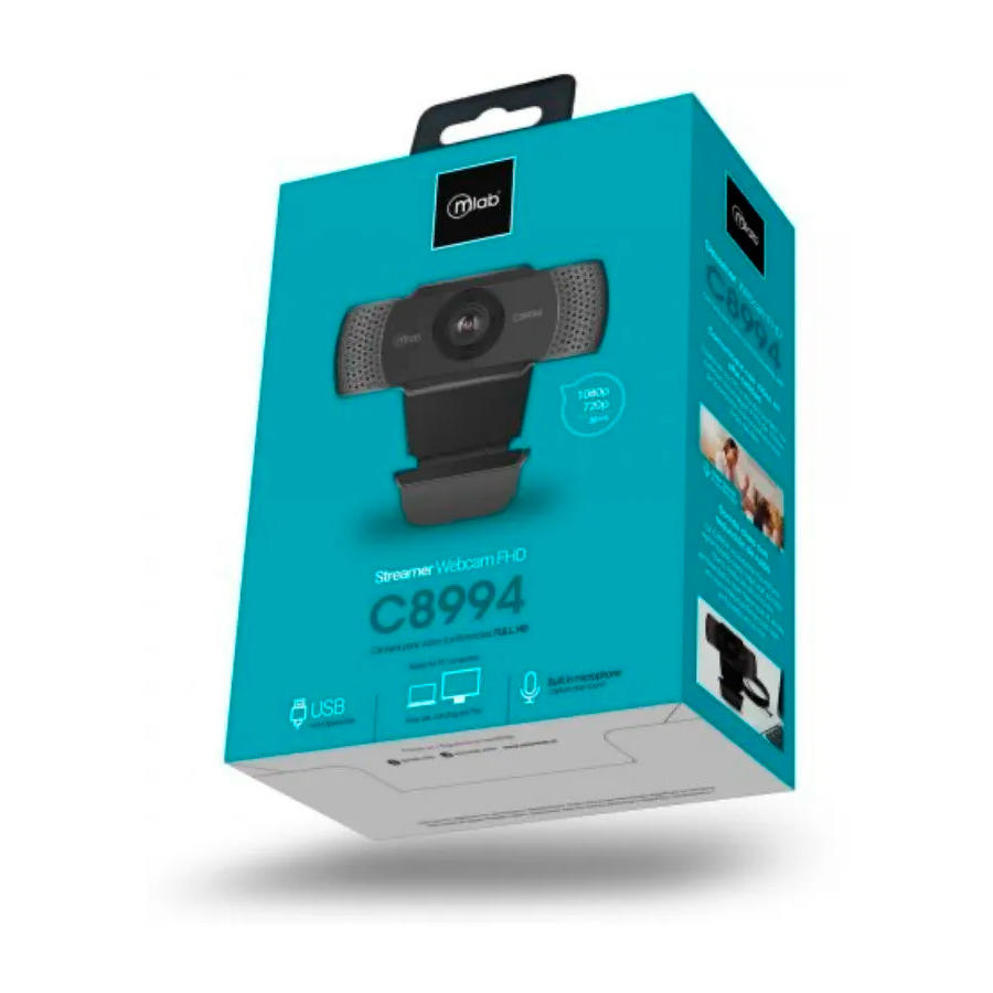 MLAB Webcam MLab C9129 1080p HD con Tripode USB 2.0